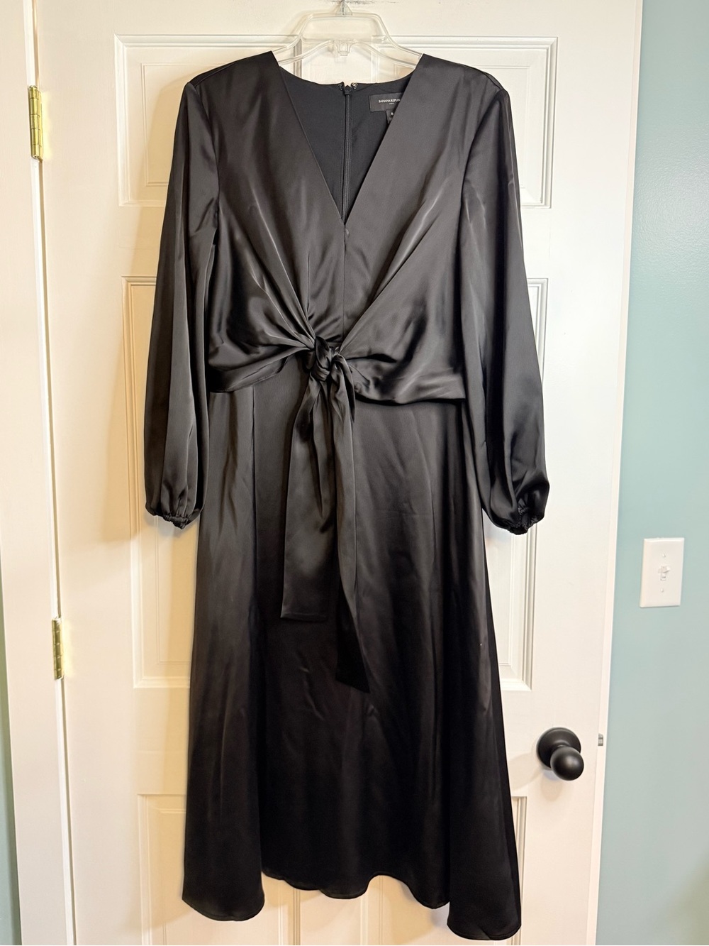 Banana Republic Satin Tie-Front Midi Dress